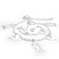 海豚魚(yú)吊滴純銀腳鏈