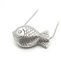 手工銀魚(yú)純銀吊墜-2