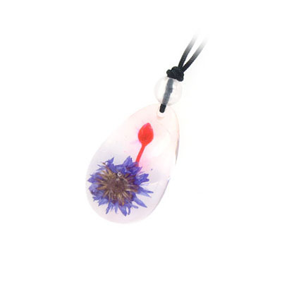 花草透明琥珀項鏈