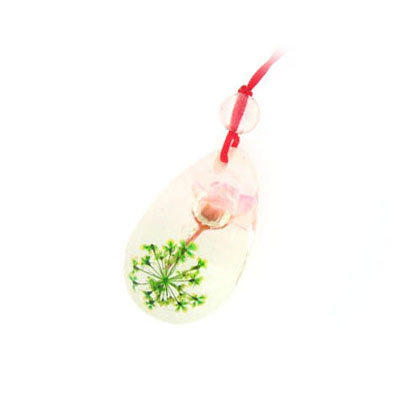 花草透明琥珀項(xiàng)鏈