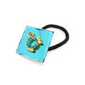 水鉆小鳥(niǎo)綠底方塊鏡皮筋[精品]