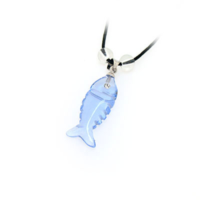 天藍(lán)水晶魚項(xiàng)鏈