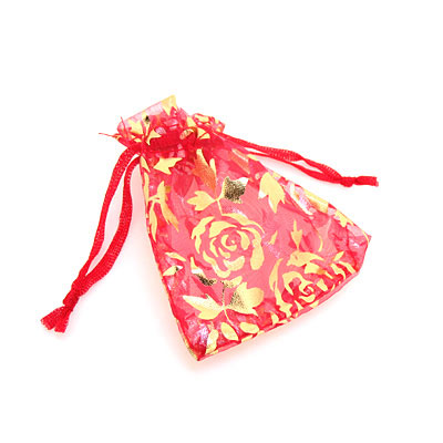 大紅漂亮紗網(wǎng)禮品袋