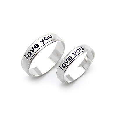 ALW0093 I LOVE YOU情侶戒