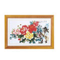富貴花開(kāi)十字繡掛畫(huà)65*47cm