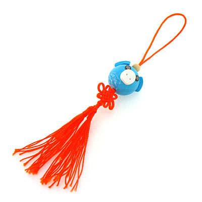 小豬中國(guó)結(jié)軟陶手機(jī)鏈