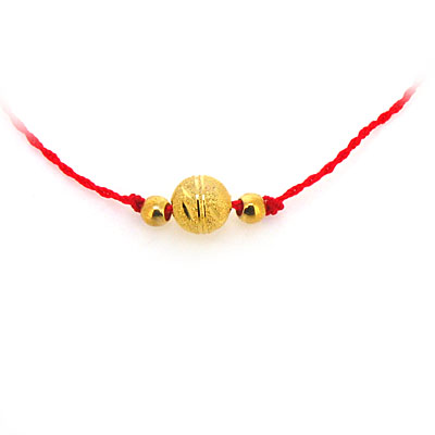 轉(zhuǎn)運(yùn)磨砂珠紅繩項(xiàng)鏈