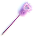 玫瑰花邊愛心羽毛工藝筆