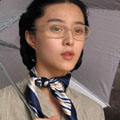 藍(lán)邊彩條時尚絲巾