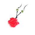 國(guó)花紅牡丹項(xiàng)鏈