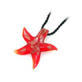 紅海星琉璃吊墜
