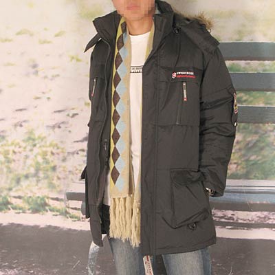 外貿(mào)原單時(shí)尚男士中長(zhǎng)款羽絨服