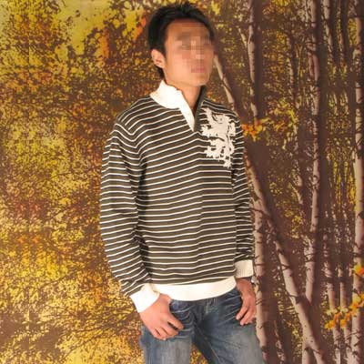 韓國時尚男士流行毛衫[6107綠白]