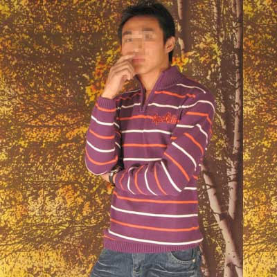 精品男式V字高領(lǐng)棉毛衫