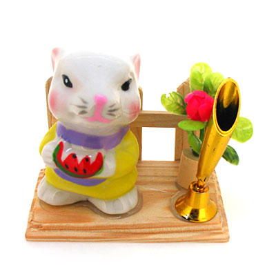 小老鼠工藝筆插擺件