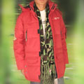 精品流行男士長款紅色羽絨服