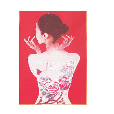 美女人體彩繪手工十字繡套裝53*81cm中格