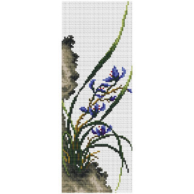 梅蘭竹菊系列之蘭十字繡配件24*42cm中格