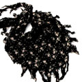 黑色純棉流蘇韓版三角印花圍巾[顏色有深淺][小]