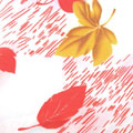 鮮艷紅色楓葉絲巾