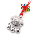 聰明伶俐中國(guó)結(jié)兒童銀鎖項(xiàng)鏈