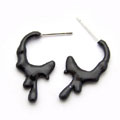 韓版明星飾品影視劇網(wǎng)絡(luò)飾品/黑色海馬耳釘批發(fā)