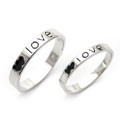 LOVE真心刻字情侶戒
