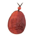 財(cái)運(yùn)亨通紅瑪瑙玉器項(xiàng)鏈飾品