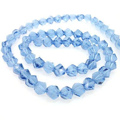 藍(lán)色不規(guī)則國產(chǎn)水晶珠DIY手工珠子批發(fā)10mm
