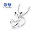 八心八箭花瓣愛心銀墜