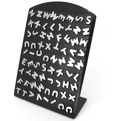 光面不銹鋼字母耳釘