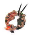 雙色雙魚琉璃吊墜