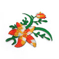 綠葉紅花系列布貼