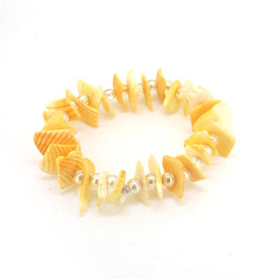 黃色貝殼片手鏈小商品