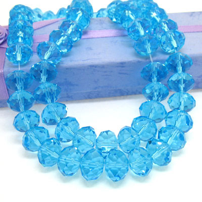 12mm湖藍(lán)水晶算盤珠批發(fā)
