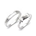 精品LOVE-YOU-FOREVER純銀刻字情侶戒
