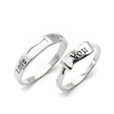 精品LOVE-YOU-FOREVER純銀刻字情侶戒