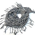 張佑赫代言黑白方格子圍巾銀絲線閃亮款式[韓國(guó)明星]