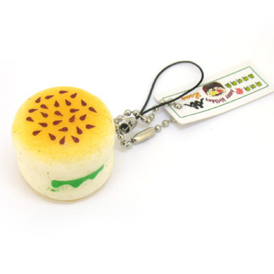 漢堡仿真食品鑰匙包手機(jī)掛鏈