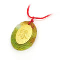 緣字金箔紅繩琉璃項(xiàng)鏈