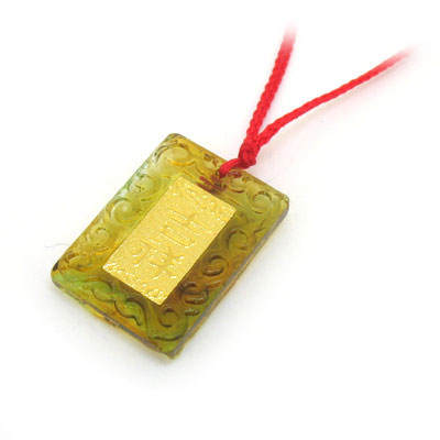 吉祥琉璃時(shí)尚金鉑紅繩項(xiàng)鏈