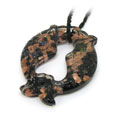 黑色雙魚(yú)琉璃吊墜
