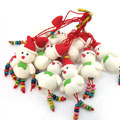 圣誕小雪人軟陶手機(jī)掛件飾品
