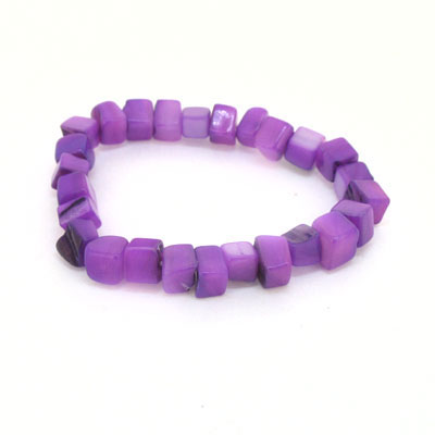漂亮紫色車(chē)距貝殼手鏈/天然貝殼手飾品