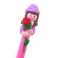 鮮花美女軟陶筆批發(fā)/廣告筆/時(shí)尚禮品筆