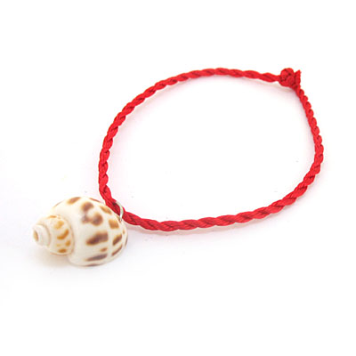 海螺貝殼飾品/東風(fēng)螺紅繩海螺手鏈