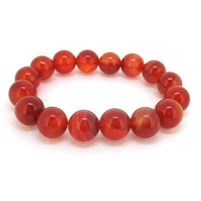 12厘紅瑪瑙男女珠子手鏈/紅瑪瑙手飾品