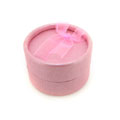 粉色系絲綢布蝴蝶結(jié)圓形戒指禮品包裝盒