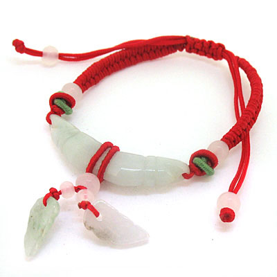 玉石藕節(jié)紅繩手鏈玉手鏈