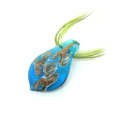 藍(lán)色人造琉璃飾品夢(mèng)幻金粉琉璃墜